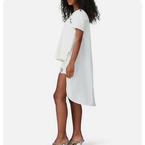 MONSE Watering Can High-Low Tee Crew Neck ShortSleeve Embroidered Pullover, Sz M - Picture 4 of 17